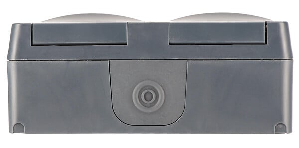 MC KENZIE - Double prise 16 ampères+ terre étanche IP55 saillie Liberty anthracite - large