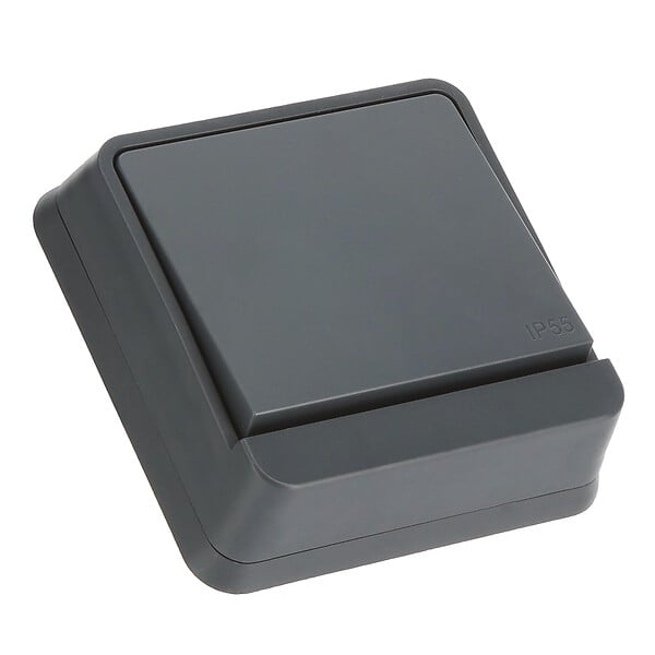 MC KENZIE - Va-et-vient encastrable Liberty - étanche IP55 - Anthracite - large