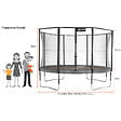 KANGUI - KANGUI Trampoline de jardin rond 430 cm + filet de sécurité | PUNCHI Bleu 430 - vignette