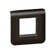 LEGRAND - Mosaic support à vis + plaque 2 modules noir mat - vignette