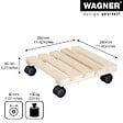 WAGNER - Support à roulettes PALETTI - Bois massif - 100 kg - vignette