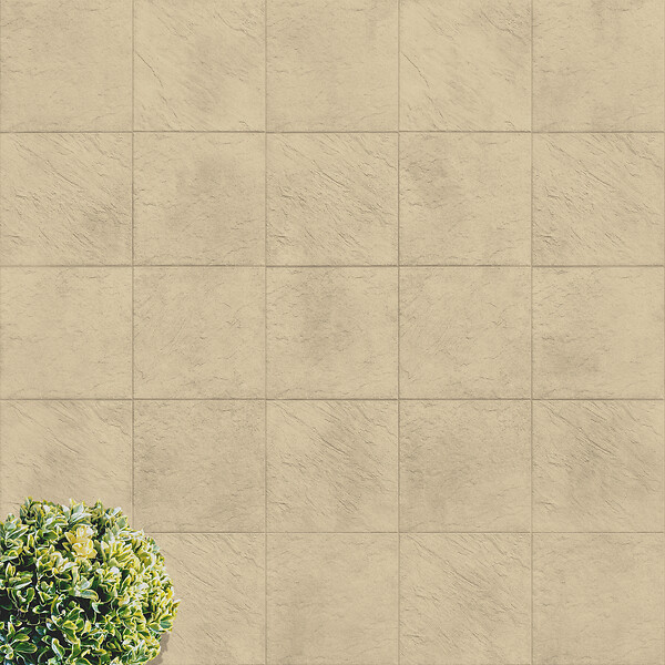 SAS - Dalle béton Tessera Petra - Sable - L.50xl.50xEp.3.5cm - large