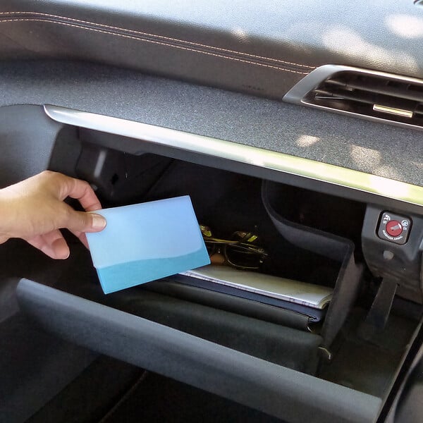 DIVERS - Porte-papiers PVC COLOR POP bleu 2 compartiments - large