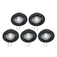 XANLITE - Lot de 5 spots LED encastrables Noirs - 345lm - vignette