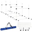 PAWHUT - Agility sport pour chiens set de 4 obstacles professionnels avec système de maintien au sol sac transport fourni blanc noir - vignette