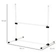 PAWHUT - Agility sport pour chiens set de 4 obstacles professionnels avec système de maintien au sol sac transport fourni blanc noir - vignette