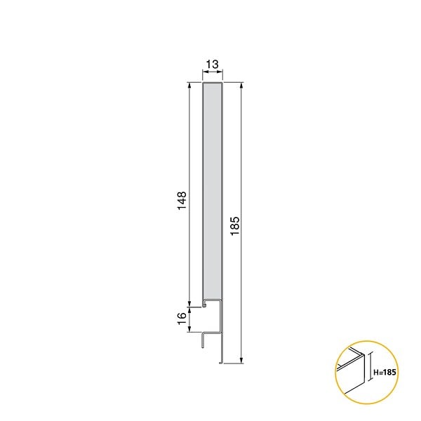 EMUCA - Tiroir extérieur Concept 30kg hauteur 138mm, profondeur 450mm, Acier, Gris antracite - large