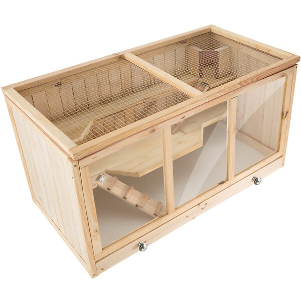 TECTAKE - Cage pour rongeurs 95 x 50 x 50 cm marron - large