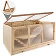 TECTAKE - Cage pour rongeurs 95 x 50 x 50 cm marron - vignette