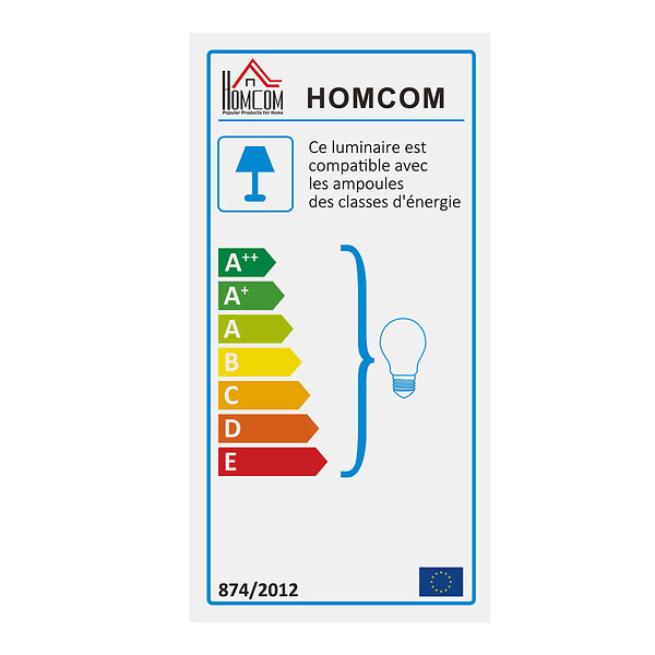 HOMCOM - Lampadaire étagère lampe étagère 26L x 26l x 160H cm 3 étagères 4 niveaux MDF gris clair - large