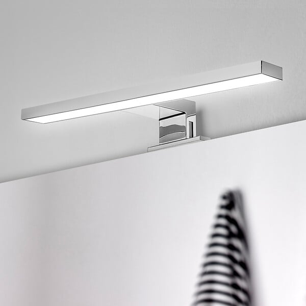 EMUCA - Spot LED pour miroir de salle de bain Virgo (AC 230V 50Hz), 6 W, Chromé, Plastique - large