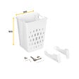 EMUCA - Panier à linge avec système de porte basculante, pour module 450 mm Laundry, plastique et acier, blanc - vignette