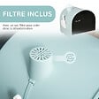 PAWHUT - Maison de toilette bac à litière pour chat avec porte battante, pelle et filtre inclus dim. 43L x 44l x 47H cm PP bleu - vignette