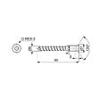 EMUCA - Lot de 500 vis autotaraudeuses à tête plate, diamètre 5mm, 50mm, acier zingué - vignette