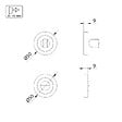 EMUCA - Lot de 5 condamnations avec rosace ronde pour portes intérieures, diamètre 50mm, Zamak, Nickel satiné - vignette