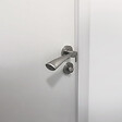 EMUCA - Lot de 5 condamnations avec rosace ronde pour portes intérieures, diamètre 50mm, Zamak, Nickel satiné - vignette