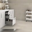 EMUCA - Kit de tiroir pour cuisine et sdb Concept - H. 105mm - P. 500mm - Fermeture amortie - Acier - Anthracite - vignette