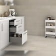 EMUCA - Kit de tiroir pour cuisine et sdb Concept - H. 185mm - P. 400mm - Fermeture amortie - Acier - Anthracite - vignette