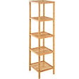 TECTAKE - Étagère en Bambou 5 niveaux 33x33x141cm marron - vignette