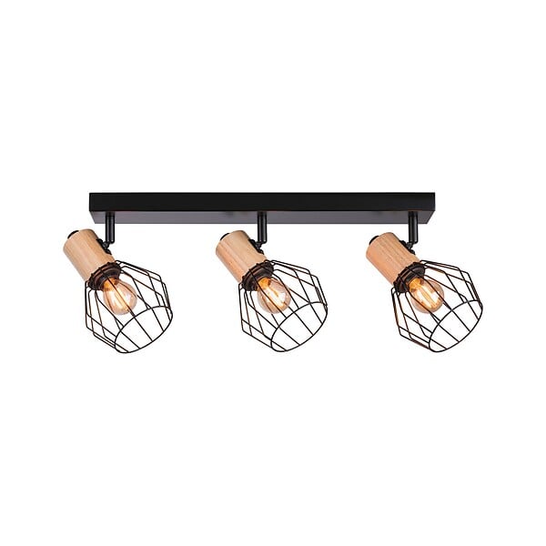 PAULMANN - Spots Lanka max.3x20W E14 230V noir-bois - large