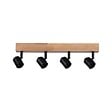 PAULMANN - Spots muraux Arvid 4x20W E27 Noir-Bois - vignette