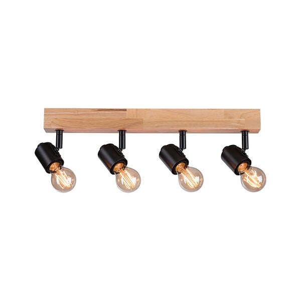 PAULMANN - Spots muraux Arvid 4x20W E27 Noir-Bois - large