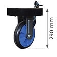 STOCKMAN - Chariot plastique avec dossier rabattable 300 kg roues pneumatiques CP30RG Stockman - vignette
