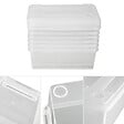 TECTAKE - 12 boîtes de rangement plastique blanc transparent - vignette