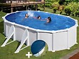 GRE - Kit piscine acier blanc Gré Atlantis ovale 6,34 x 3,99 x 1,32 m + Bâche hiver - vignette