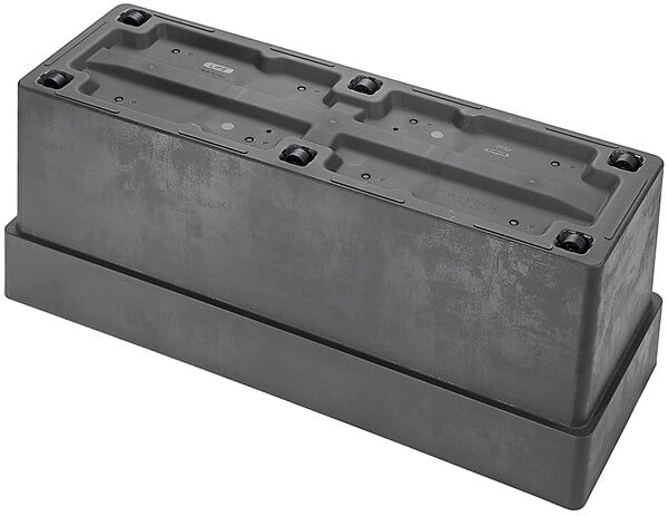 DEROMA - Muret Like R Anthracite 99x38xh39cm - large