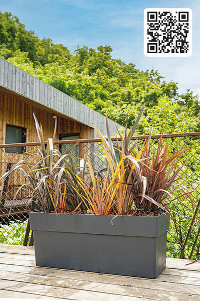 DEROMA - Muret Like R Anthracite 99x38xh39cm - large