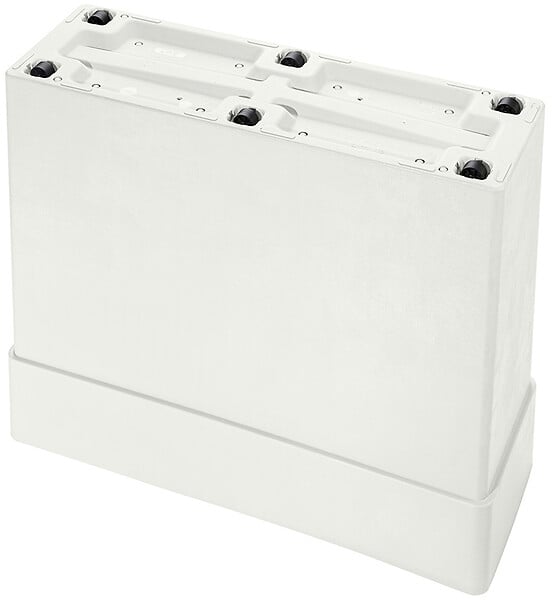 DEROMA - Jardinière rectangulaire Blanc - Recyclat recyclé - 113L - large
