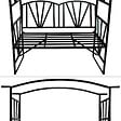 TECTAKE - Arche de jardin avec banc intégré - vignette