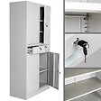 TECTAKE - Armoire métallique de classement avec 2 tiroirs 40 x 90 x 180 cm gris - vignette