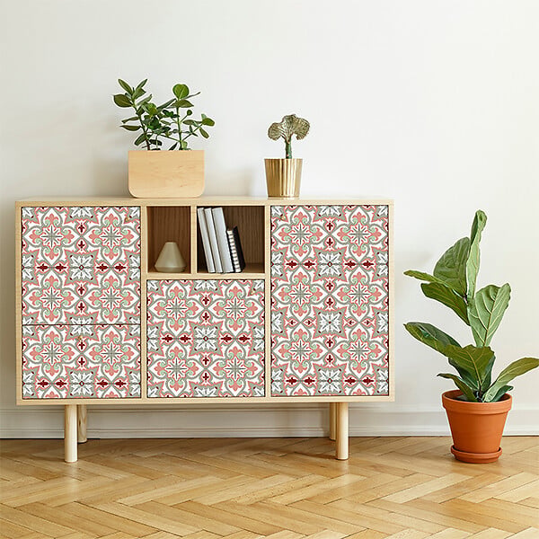 VINYL WAY - Lot de 8 carreaux adhésifs vinyle 20x20cm décoratifs - large