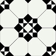 VINYL WAY - Lot 8 carreaux adhésifs Vinyl Way - Noir et Blanc - 20x20cm - vignette