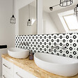 VINYL WAY - Lot 8 carreaux adhésifs Vinyl Way - Noir et Blanc - 20x20cm - vignette
