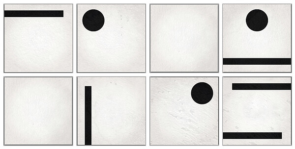 VINYL WAY - Lot de 8 carreaux adhésifs décoratifs 20x20cm - large