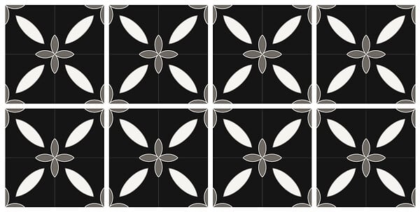 VINYL WAY - Lot de 8 carreaux adhésifs vinyles repositionnables 20x20cm - large