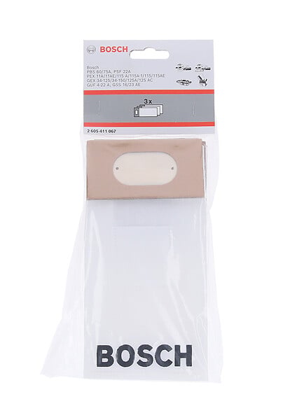 BOSCH - Lot de 3 sacs à poussières - Papier - 40-44mm - large