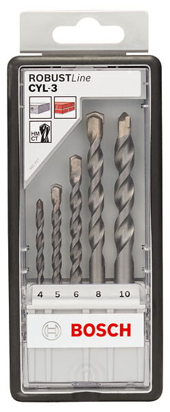 BOSCH - Coffret forets béton 5 pièces - Robust Line CYL-3 - Carbure - large