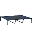 PAWHUT - Lit sur pieds XXL pour chien chat lit de camp animal lit surélevé Oxford textilène micro-perforé dim. 122L x 92l x 23H cm bleu - vignette