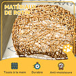 PAWHUT - Panier chat lit chat cosy grand confort dim. Ø 40 x 32H cm coussin moelleux inclus polyester beige rotin - vignette