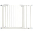 PAWHUT - Barrière de sécurité animaux réglable 76-103L cm - porte 2 verrouillages, ouverture 2 sens - acier ABS blanc - vignette