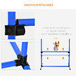 PAWHUT - Agility sport pour chiens set de 4 obstacles professionnels avec système de maintien au sol sac transport fourni bleu noir - vignette