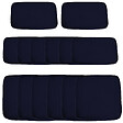 OUTSUNNY - Lot de 14 housses de rechange coussins salon de jardin - 6 housses coussin d'assise, 8 housses coussin dossier - housses zippées polyester déperlant bleu - vignette