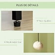 PAWHUT - Maison de toilette pour chat style industriel porte entrée latérale boule suspendue châssis acier aspect bois clair - vignette