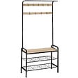 TECTAKE - Portemanteau Bois clair industriel, Chêne Sonoma - vignette