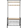 TECTAKE - Portemanteau Bois clair industriel, Chêne Sonoma - vignette