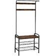 TECTAKE - Portemanteau Bois foncé industriel, rustique - vignette